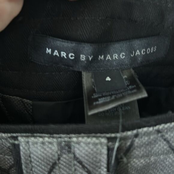 NWT Marc By Marc Jacobs Gray Pencil Skirt Silk Knee-Length Work Party Size 4 - Picture 9 of 9